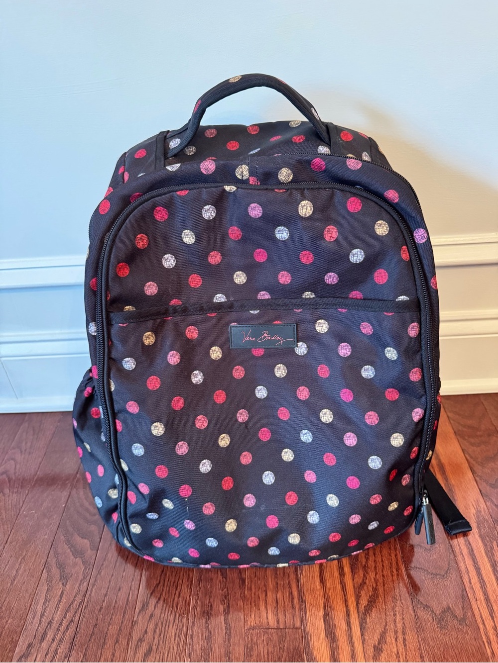 Vera Bradley Black Diaper Bag with Dots